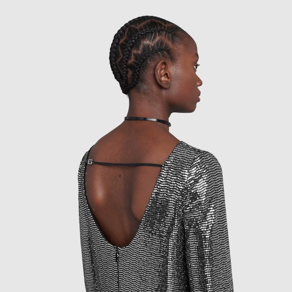 Gucci Metallic Dotted Jersey Dress NEW WITH TAGS - Picture 3 of 3